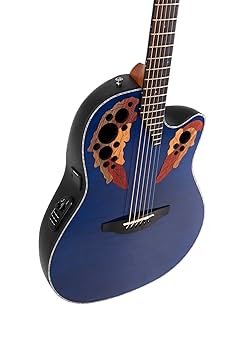 ギター OVATION Celebrity Elite Exotic CE44P-8TQ Amazon | Ovation オベーション CE44P-8TQ エレアコ, Trans Blue